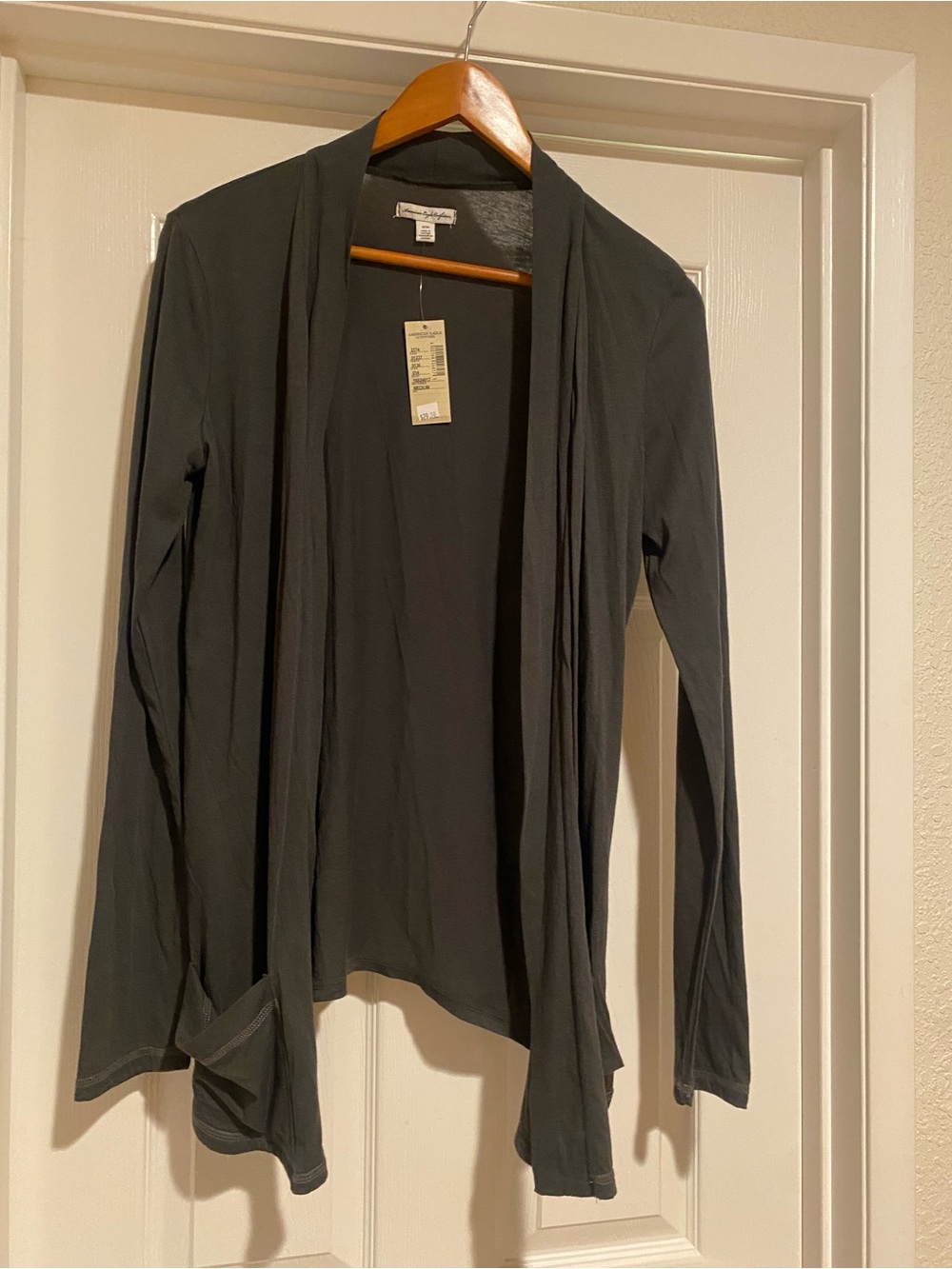 American Eagle Lightweight Open Front Cardigan - Black